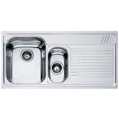 Franke AML 651. Colore del prodotto: Acciaio inox, Numero di vasche per lavello: 2 ciotole, Dimensioni prima vasca (LxL): 340 x 400 mm. Larghezza: 1000 mm, Profondità: 500 mm - 101.0022.385