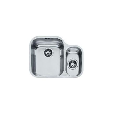 Franke AMX 160 Lavello Acciaio Inox Spazzolato da incasso Sottotop 1 Vasca e 1/2 Acciaio 58x45cm 122.0021.448