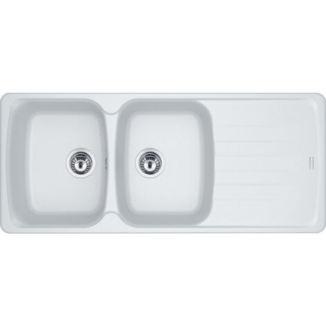 Franke AZG 621. Tipo di lavello: Lavello montato su piano, Forma del lavandino: Rettangolare, Colore del prodotto: Bianco. Larghezza: 1160 mm, Profondità: 500 mm, Altezza: 210 mm - 114.0490.271