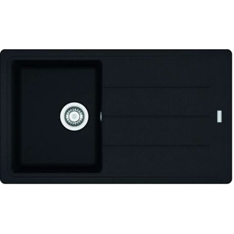 Franke Basis - Fregadero de fragranite BFG 611-86, 86x50 cm, negro mate 114.0661.512