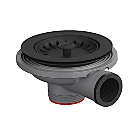 Franke – Bonde de douche à panier 112mm – Finition noir mat – Pour évacuation efficace – Compatible avec raccord de trop-plein