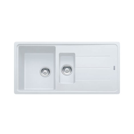 Franke Boston BFG 651. Colore del prodotto: Bianco, Numero di vasche per lavello: 2 ciotole, Dimensioni prima vasca (LxL): 340 x 420 mm. Larghezza: 970 mm, Profondità: 500 mm, Larghe... - 114.0276.136