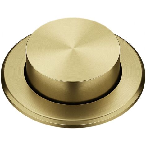 Franke – Bouton push rond en inox pour éviers de cuisine – Compatible système Push – Diamètre 50mm – Finition reflet d'or