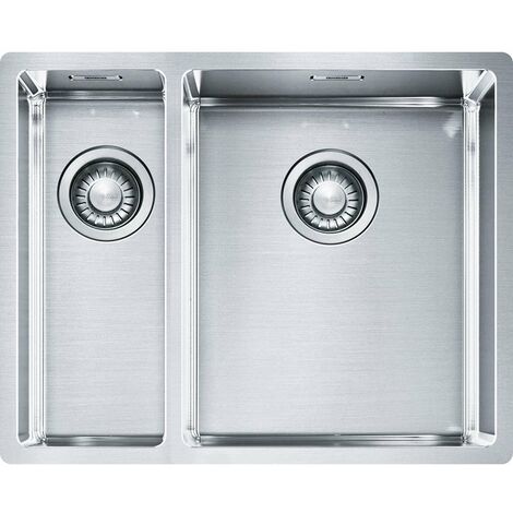 Franke Box - Lavello BXX 260/160-34-16/7, 56x45 cm, acciaio inox 127.0369.916