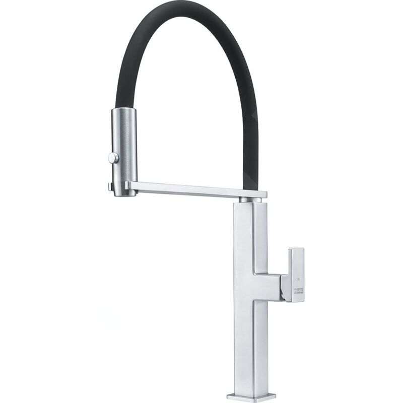 Franke - Centinox - Mitigeur d'évier fc 7873 avec bras flexible, noir/inox 115.0547.855