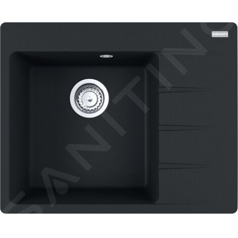 Franke Centro - Évier en Fragranite CNG 611-62 TL/2, 62x50 cm, noir mat 114.0637.495