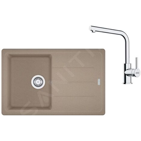 Franke Colonnes - Ensemble G263KA, évier en fragranit BFG 611-78 et robinet FP 3230.031, cachemire/chrome 114.0700.734