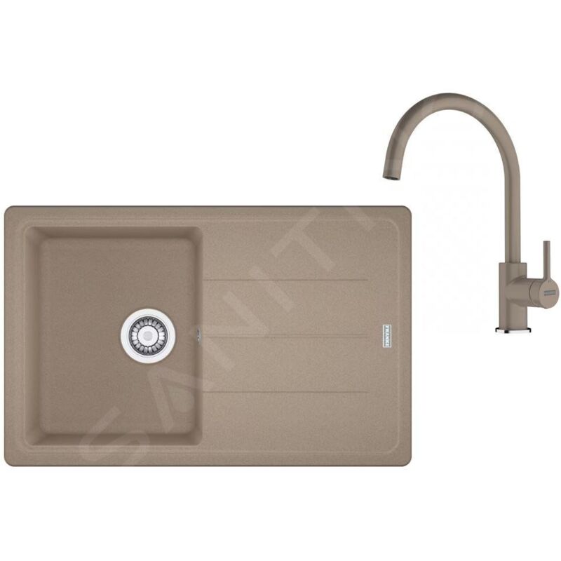 Colonnes - Ensemble G279KA, évier en fragranit bfg 611-78 et robinet fp 6018.424, cachemire 114.0700.805 - Franke