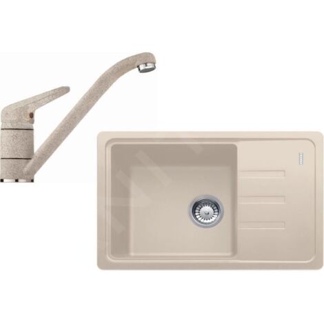 Franke Colonnes - Set de cuisine G117, évier en fragranit BSG 611-62, sahara + robinet FP 9541.082, sahara 114.0440.700