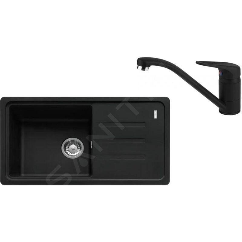 Colonnes - Set de cuisine G121MČ, évier en fragranit bsg 611-78/39 + robinet fc 9541.901, noir mat 114.0700.762 - Franke
