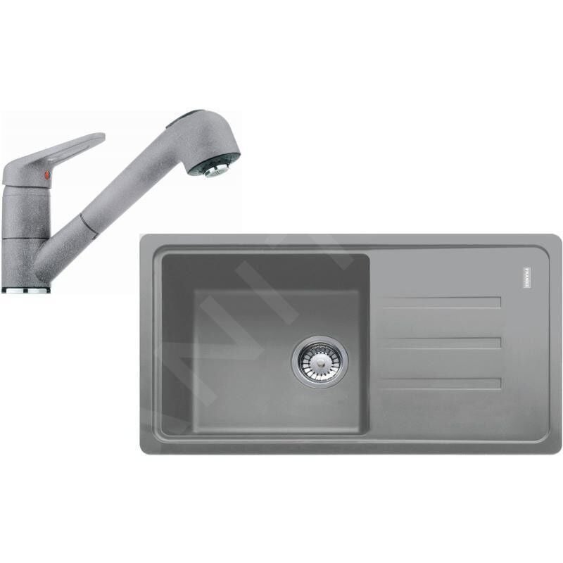 Colonnes - Set de cuisine G122, évier en fragranit bsg 611-78/39 + robinet fc 9547.084, pierre grise 114.0441.185 - Franke