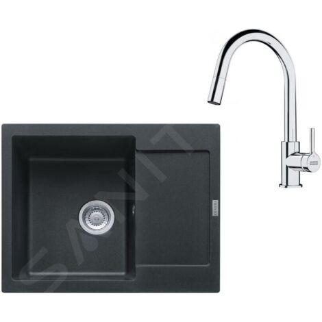 Franke Colonnes - Set de cuisine G256O, évier en fragranit MRG 611-62 + robinet  FS 3229.031, onyx / chrome 114.0700.712