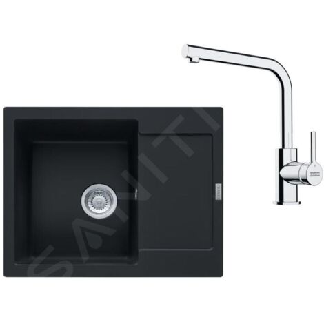 Franke Colonnes - Set de cuisine G257O, évier en fragranit MRG 611-62 + robinet FS 3230.031, onyx/chrome 114.0700.715