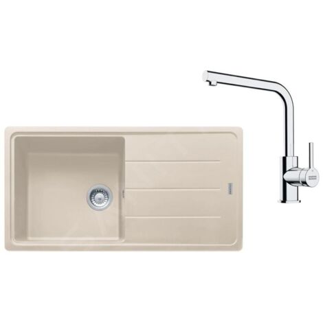 Franke Colonnes - Set de cuisine G264SA, évier en fragranit BFG 611 + robinet FS 3230.031, sahara / chrome 114.0700.742