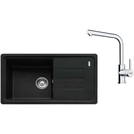 Franke Colonnes - Set de cuisine G268MČ, évier en fragranit BSG 611-78/39 + robinet FS 3230.031, noir mat/ chrome 114.0700.758