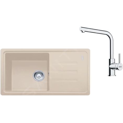Franke Colonnes - Set de cuisine G268SA, évier en fragranit BSG 611-78/39 + robinet FC 3230.031, sahara/chrome 114.0700.760