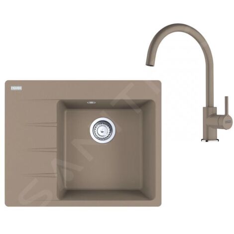 Franke Colonnes - Set de cuisine G269KA, évier en fragranit CNG 611-62 TL/7 + robinet FC 6018.424, cachemire 114.0700.665