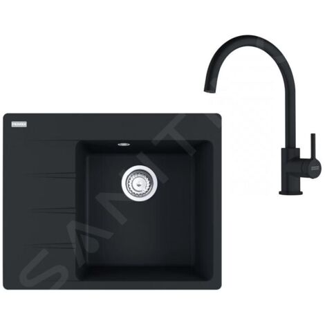 Franke Colonnes - Set de cuisine G269MČ, évier en fragranit CNG 611-62 TL/7 + robinet FP 7, noir mat 114.0700.666