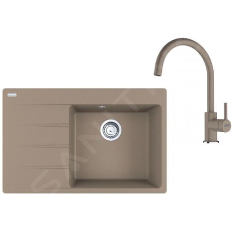 Franke Colonnes - Set de cuisine G271KA, évier en fragranit CNG 611-78 TL/7 + robinet FC 6018.424, cachemire 114.0700.773