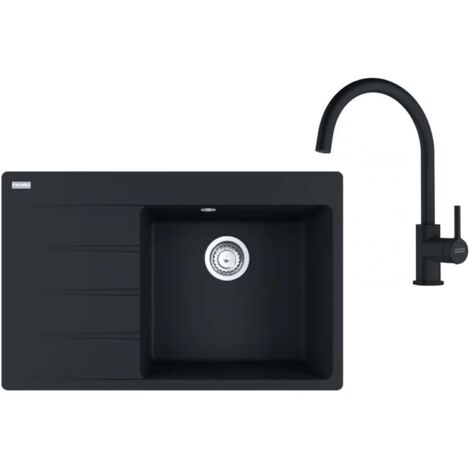 Franke Colonnes - Set de cuisine G271MČ, évier en fragranit CNG 611-78 TL/7  + robinet  FC 6018.901, noir mat 114.0700.774