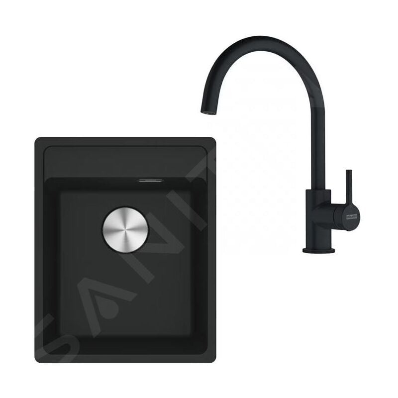 Colonnes - Set de cuisine G273MČ, évier en fragranit mrg 610-37 rtl + robinet fn 6018.901, noir mat 114.0700.782 - Franke