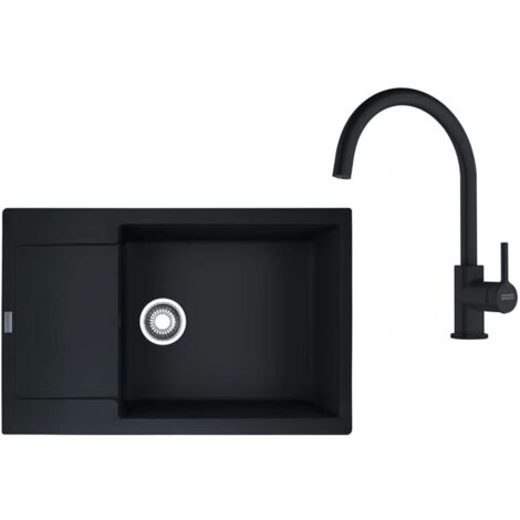 Franke Colonnes - Set de cuisine G277MČ, évier en fragranit MRG 611-78  + robinet FN 6018.901, noir mat 114.0700.797