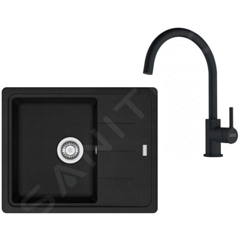 Franke Colonnes - Set de cuisine G278MČ, évier en fragranit BFG 611-62 + robinet FC 6018.901, noir mat 114.0700.801