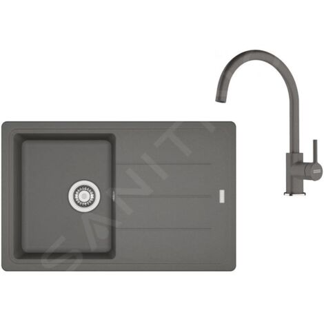 Franke Colonnes - Set de cuisine G279ŠK, évier en fragranit BSG 611-78 + robinet FC 6018.084, gris pierre 114.0700.809