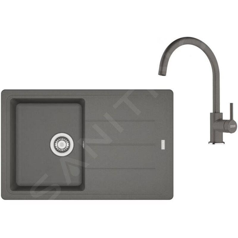 Colonnes - Set de cuisine G279ŠK, évier en fragranit bsg 611-78 + robinet fc 6018.084, gris pierre 114.0700.809 - Franke