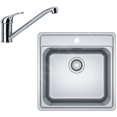 Franke Colonnes - Set de cuisine N90, évier en inox BCX 610-51 + robinet FB 250.031, chrome 101.0700.673