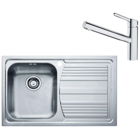 Franke Colonnes - Set N82, évier en inox LLX 611/2 et mitigeur FC 3054.031, inox / chrome 101.0650.595