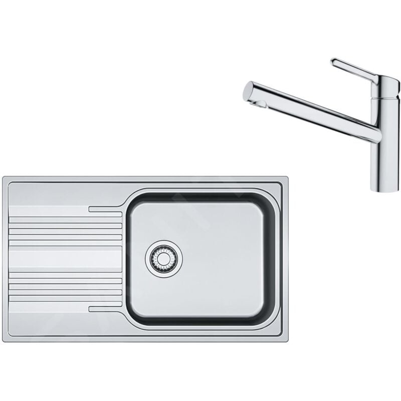 Colonnes - Set N84, évier en inox srx 611-86 lb et mitigeur fc 3054.031, inox / chrome 101.0650.599 - Franke