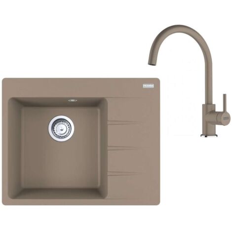 Franke Conjuntos de cocina - Conjunto de cocina G270KA, fregadero de fragranite CNG 611-62 + grifo FC 6018.424, cachemira 114.0700.669