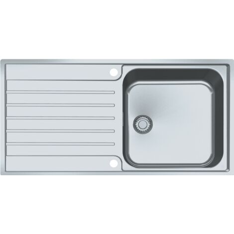 Franke – Évier 1 bac inox réversible 1000 x 510 mm – Vidage gain de place avec bonde automatique – Profil Slimtop esthétique et facile à nettoyer