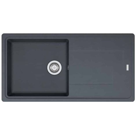 Franke – Évier 1 bac Tectonite 970 x 500 mm – Finition graphite – Vidage gain de place 90 mm – Résistant aux hautes températures jusqu'à 300°C