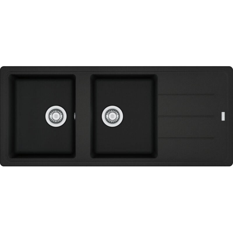 Vier Basis Fragranit bfg 621 - noir mat - manuel - 1160 x 500 x 200 mm (sous-meuble 80 cm) Franke