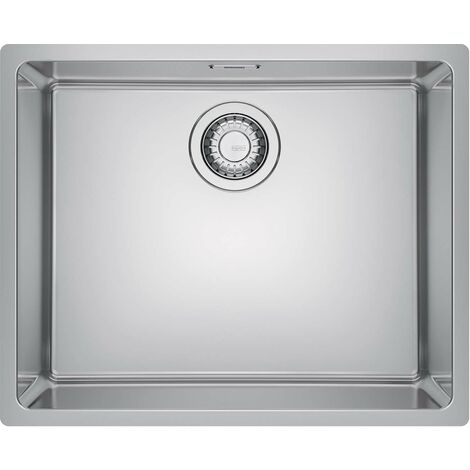 Franke – Évier de cuisine 1 bac inox 54x44 cm – Montage linéaire avec trop-plein caché – Acier inoxydable résistant à la corrosion