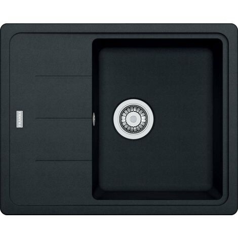 Franke – Évier en fragranit BFG 611-62 réversible 62x50 cm – Égouttoir variable à droite ou à gauche – Bonde à panier et siphon inclus