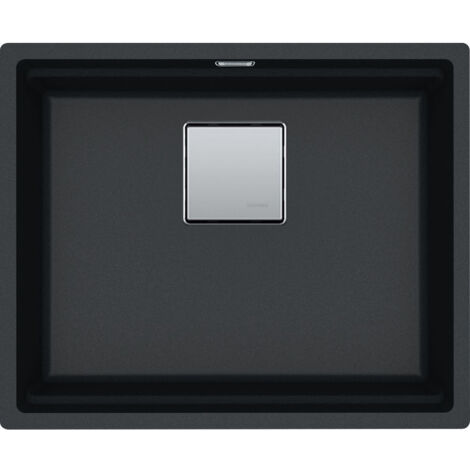 Franke – Évier en fragranit KNG 110-52 56x46 cm – Couleur onyx – Montage sous plan – Trop-plein carré – Compatible mitigeurs Active Twist