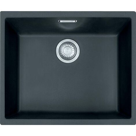 Franke – Évier en tectonite SID 110-50 53x44 cm – Couleur noire – Sous-meuble à partir de 600 mm – Montage par le bas