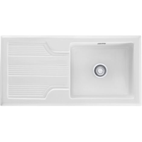 Franke – Évier Fraceram 1010 x 515 mm – Bac à laver pré-percé ø 35 mm – Vidage gain de place inox – Garantie 15 ans