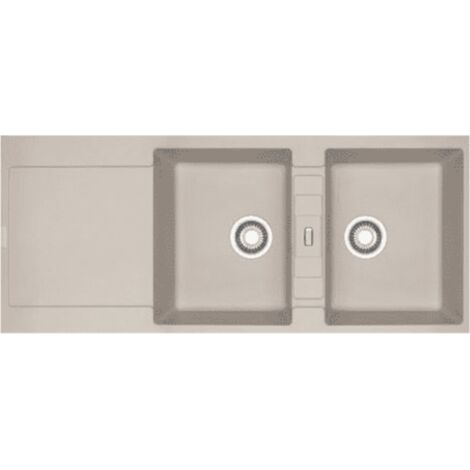 Franke - Evier Fragranit 116 X 50 cm 2 cuve 1 égouttoir Maris