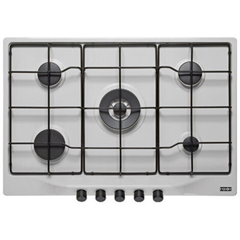 Franke FHTL 755 4G TC XS E Trend Line 750 Table de cuisson à gaz 5 zones 1 grille émaillée triple couronne 75 cm Acier inoxydable 106.0183.224