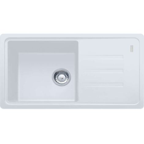 Franke Fregadero Malta con escurridor reversible BSG 611-78/39, Fragranit+, Blanco (BSG611-78BL)