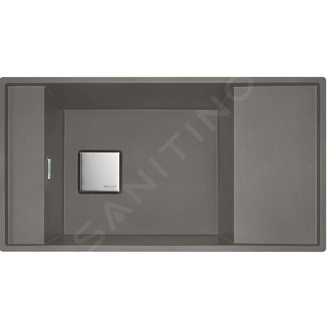 Franke Fresno - Évier en fragranit FSG 211/111, 860x458 mm, pierre gris 135.0652.560