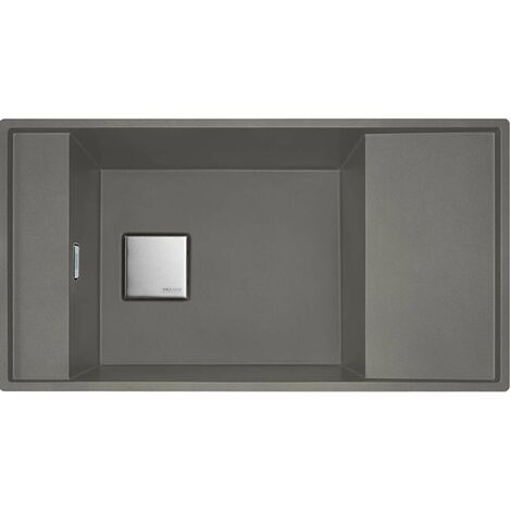 Franke Fresno - Lavello in fragranite FSG 211/111, 86x46 cm, pietra grigia 135.0652.560