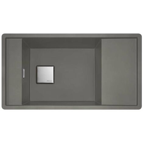 Franke Fresno - Lavello in fragranite FSG 611-88, 88x50 cm, pietra grigia 114.0651.013