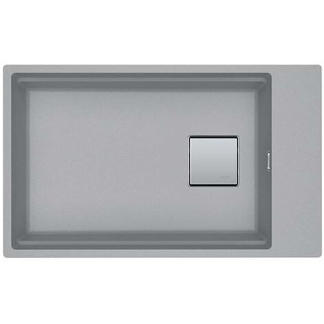 Franke Kubus 2 - Fregadero de fragranite KNG 110-62, 76x46 cm, piedra gris 125.0512.518