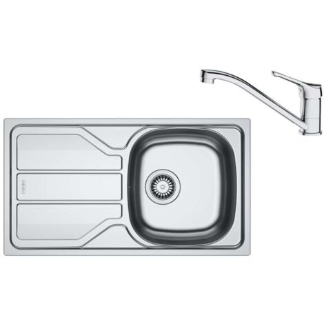 Franke - Küchenset N100, Edelstahlspüle FLN 611-78 LB und Armatur FB 250.031, Chrom 101.0731.379