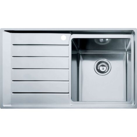Franke Lavello NPX611 DX 1 Vasca Gocciolatoio a Sinistra Dimensioni 86 x 51 cm Colore Inox Satinato Serie Neptune Plus